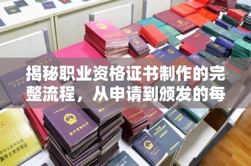 洛隆揭秘职业资格证书制作的完整流程，从申请到颁发的每一步