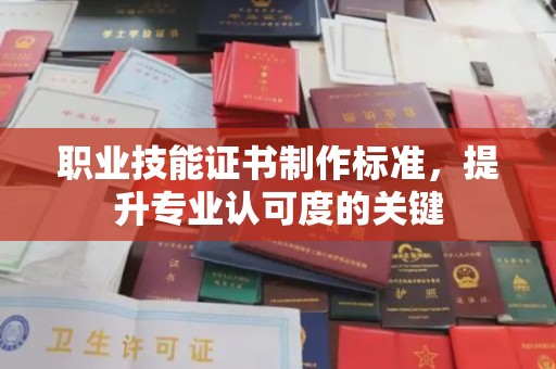 洛隆职业技能证书制作标准，提升专业认可度的关键