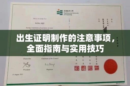 洛隆出生证明制作的注意事项，全面指南与实用技巧
