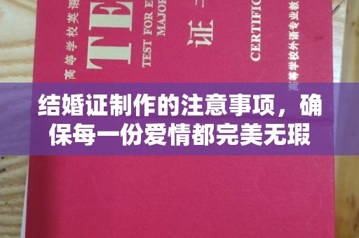 洛隆结婚证制作的注意事项，确保每一份爱情都完美无瑕